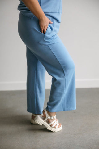 AIRLUXE STRAIGHT LEG PANTS IN SKYLINE - Love Marlow