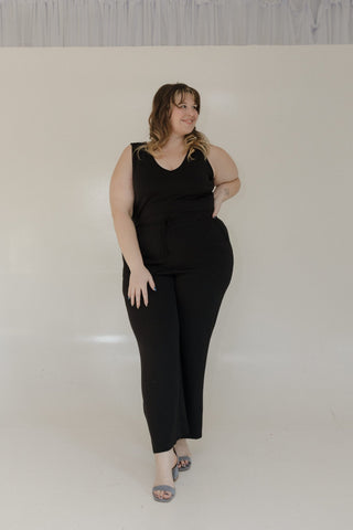 AIRLUXE TANK JUMPSUIT IN BLACK - Love Marlow