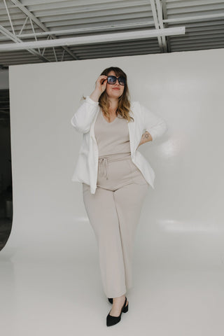 AIRLUXE TANK JUMPSUIT IN STONE - Love Marlow