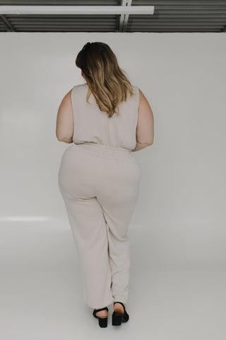 AIRLUXE TANK JUMPSUIT IN STONE - Love Marlow