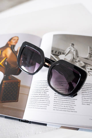 AMALFI COAST SUNGLASSES IN BLACK - Love Marlow