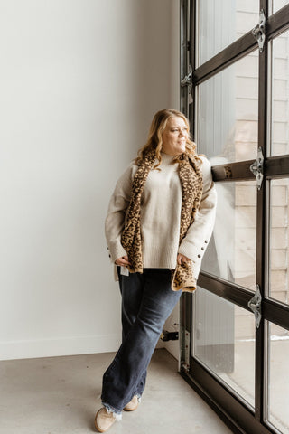 ANIMAL PRINT KNIT SCARF - Love Marlow