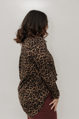 Animal Print V - Neck Tunic Tee – Classic - Love Marlow