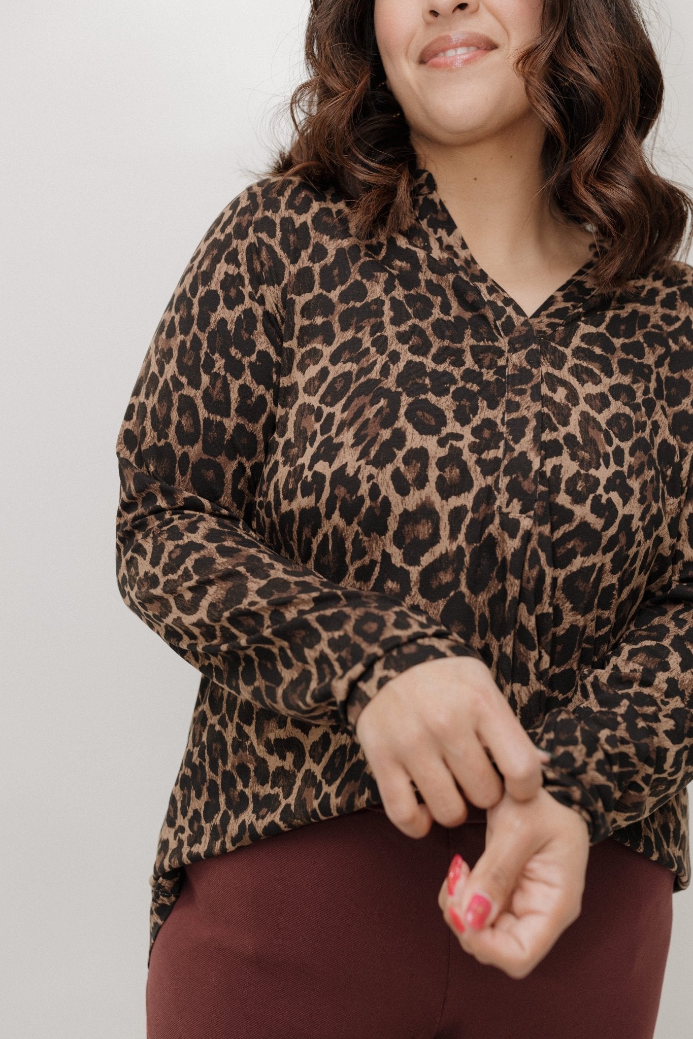 Animal Print V - Neck Tunic Tee – Classic - Love Marlow