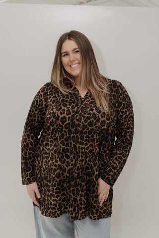 Animal Print V - Neck Tunic Tee – Classic - Love Marlow