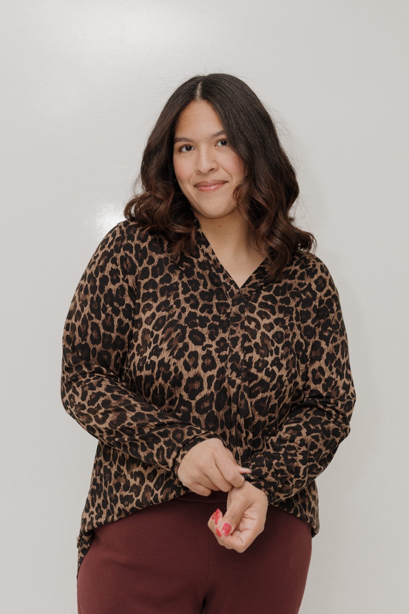 Animal Print V - Neck Tunic Tee – Classic - Love Marlow