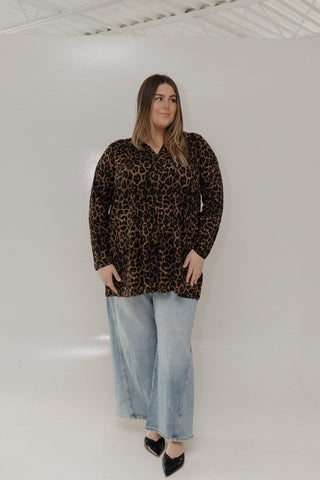 Animal Print V - Neck Tunic Tee – Classic - Love Marlow