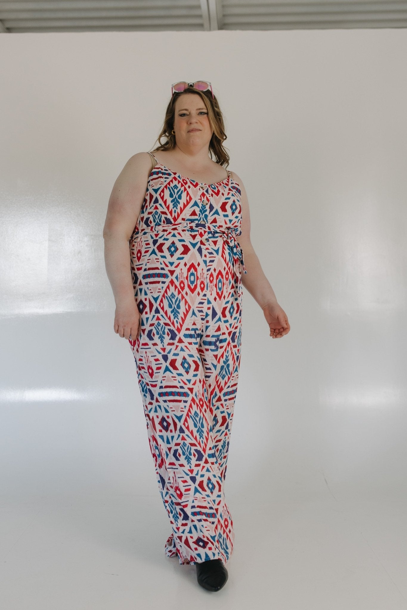 AZTEC PRINT JUMPSUIT - Love Marlow