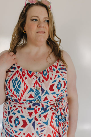 AZTEC PRINT JUMPSUIT - Love Marlow