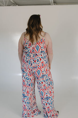 AZTEC PRINT JUMPSUIT - Love Marlow