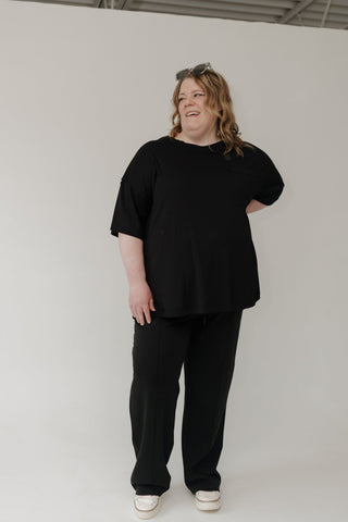 Baby Ribbed Boyfriend Knit Top – Black - Love Marlow