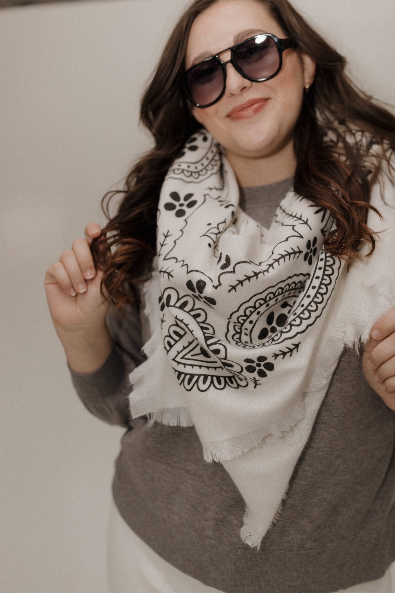 Bandana Scarf in Ecru - Love Marlow