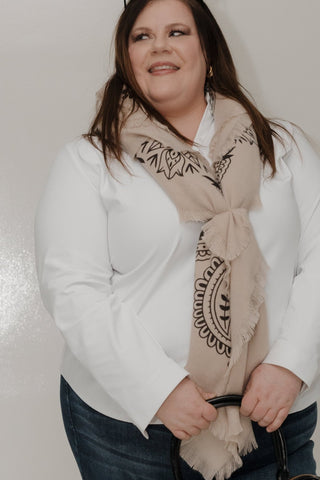 Bandana Scarf in Taupe - Love Marlow