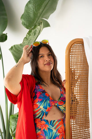 BARBADOS SUNGLASSES IN RED - Love Marlow