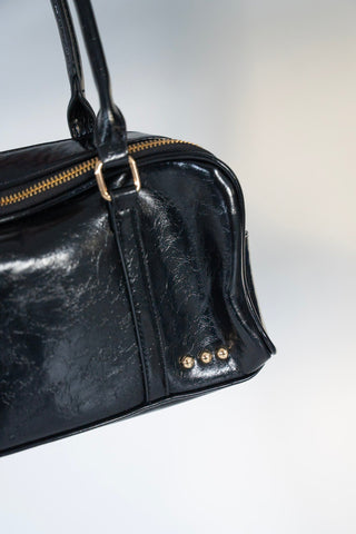 Barrel Shoulder Bag in Black - Love Marlow