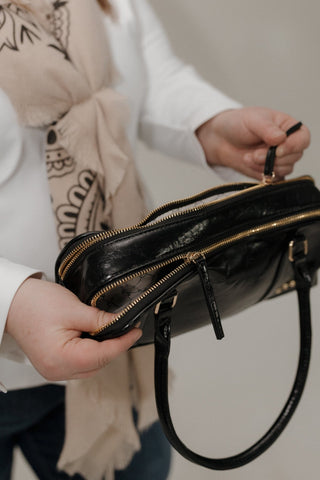 Barrel Shoulder Bag in Black - Love Marlow