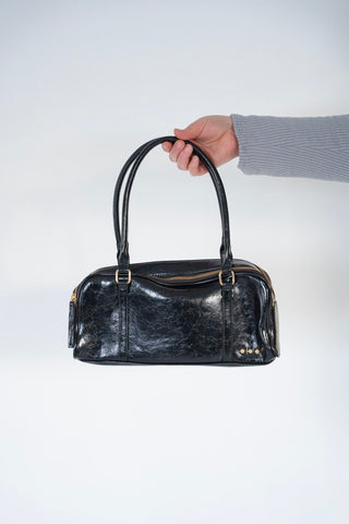 Barrel Shoulder Bag in Black - Love Marlow