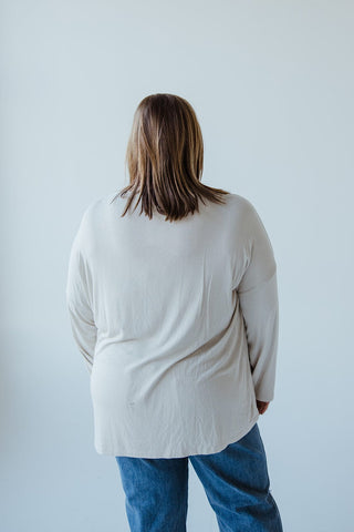 BASIC DOLMAN TUNIC IN SOFT SAND - Love Marlow