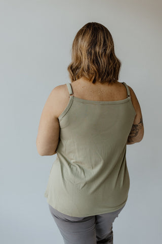 BASIC LAYERING CAMI IN FADED ARMY - Love Marlow
