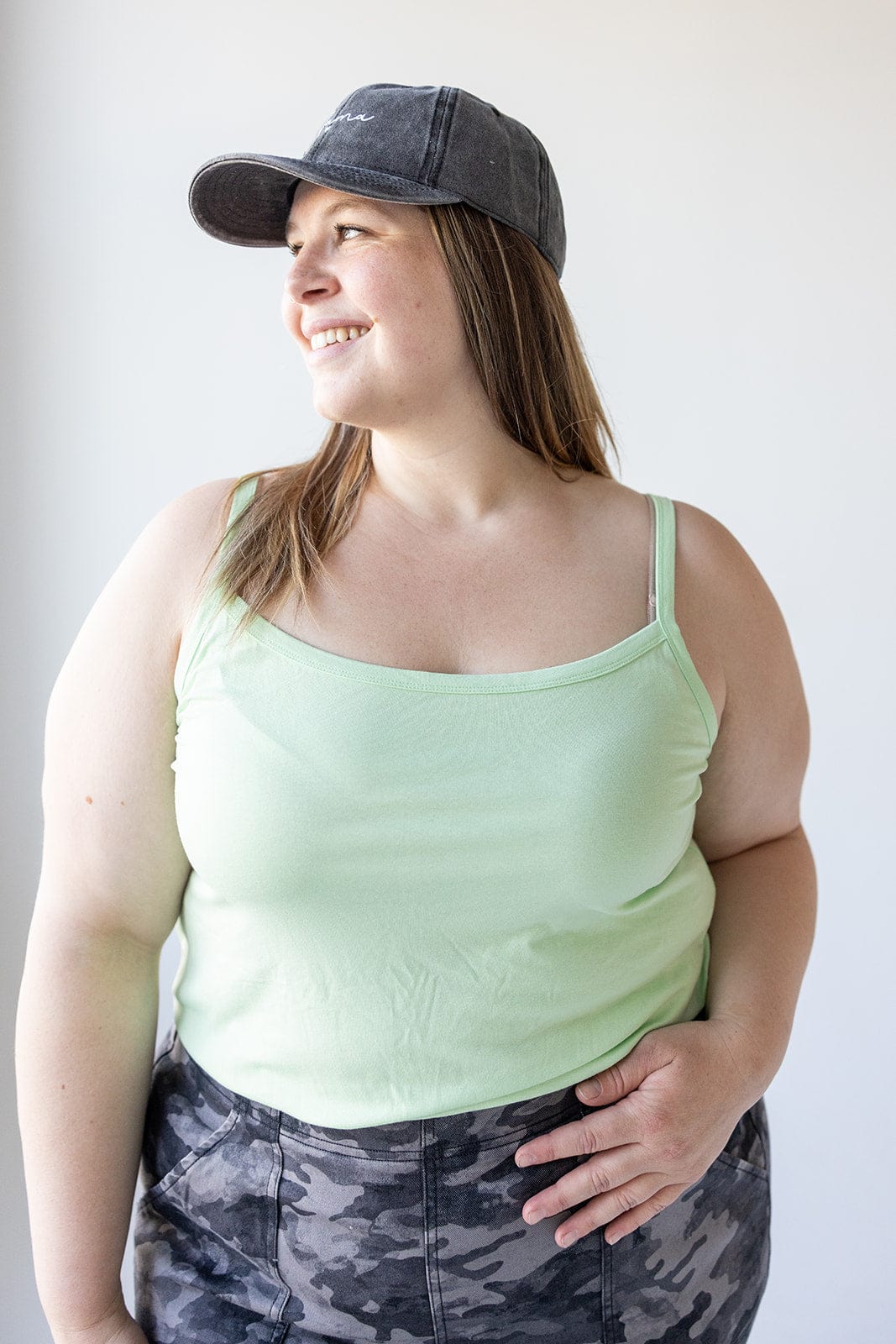 BASIC LAYERING CAMI IN SOFT LIME - Love Marlow