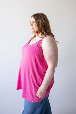 BASIC RACERBACK CAMI IN FRESH FUCHSIA - Love Marlow