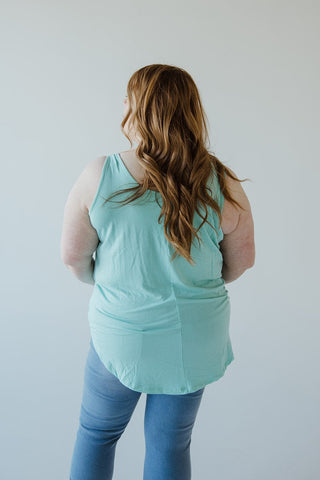 BASIC ROUND NECK TUNIC TANK IN REEF - 1x - Love Marlow