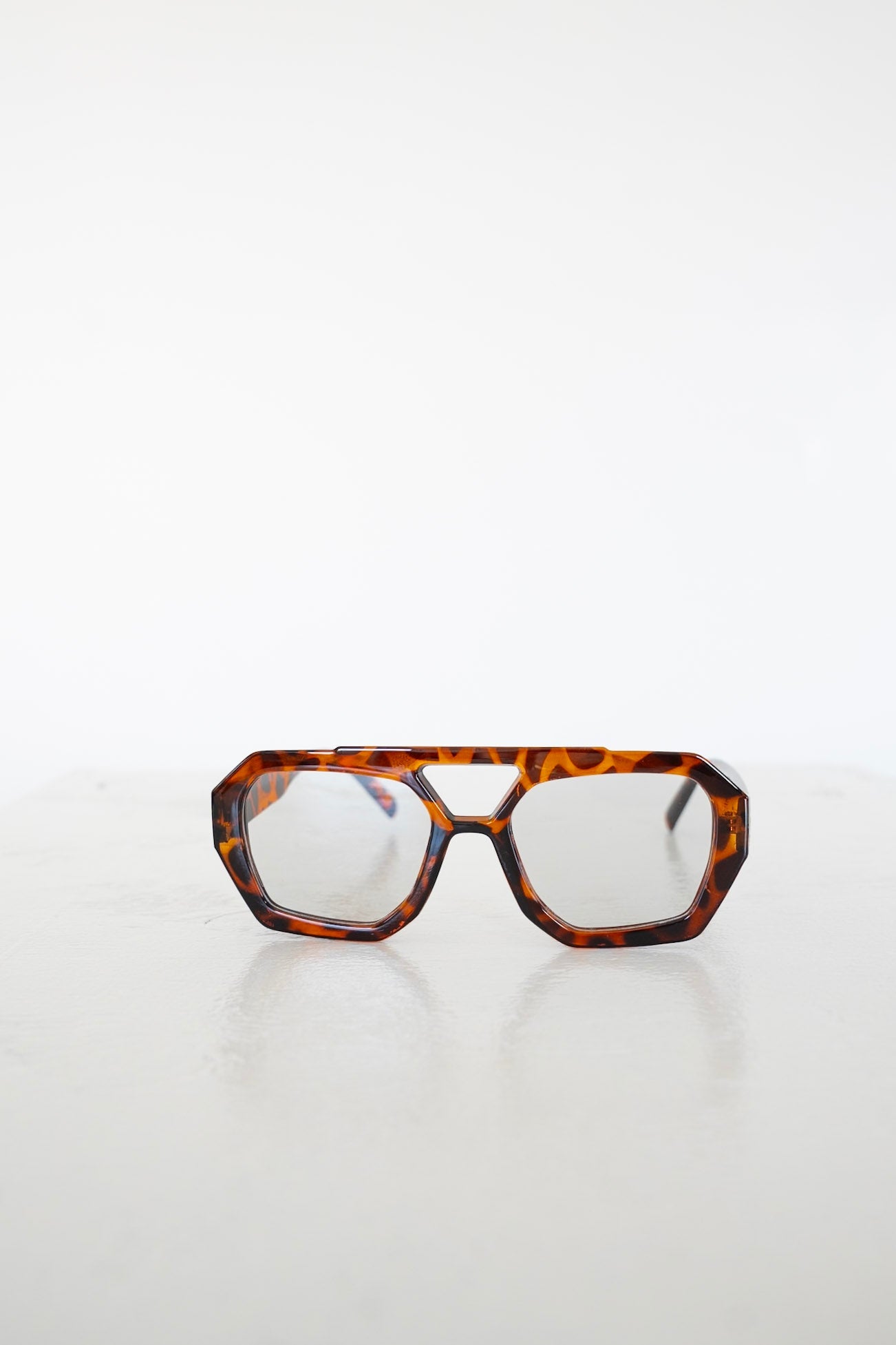 Bea Boxy Aviator Statement Sunglasses – Tortoise/Tinted - Love Marlow