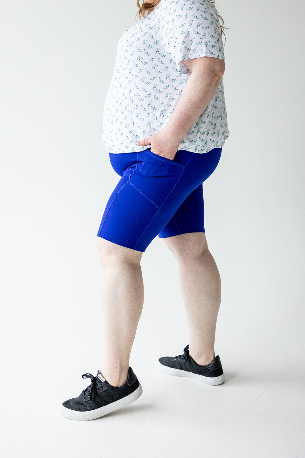 BIKER SHORTS WITH POCKET IN ROYAL BLUE - 3x - Love Marlow