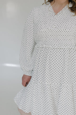 BLOUSON SLEEVE POLKA DOT DRESS - Love Marlow