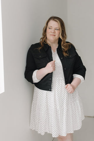 BLOUSON SLEEVE POLKA DOT DRESS - Love Marlow