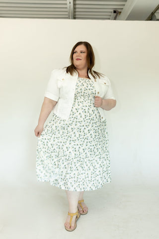 Blue Petal Smocked Floral Midi Dress - Love Marlow