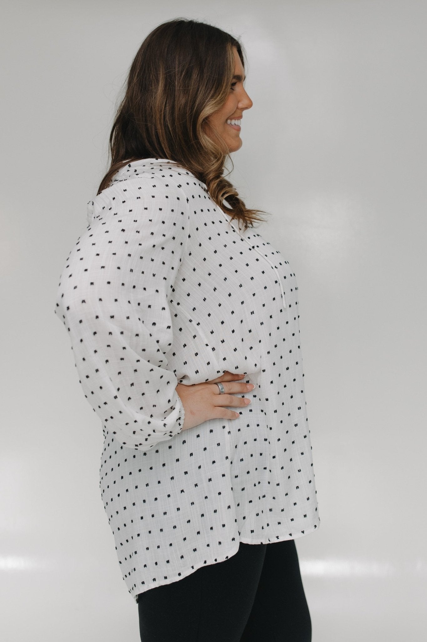 BOHO BLOUSE WITH POLKA DOTS - Love Marlow