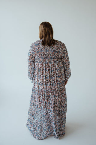 BOHO FLOOR LENGTH FLORAL DRESS - Love Marlow