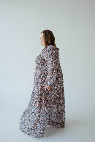 BOHO FLOOR LENGTH FLORAL DRESS - Love Marlow