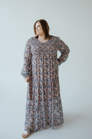 BOHO FLOOR LENGTH FLORAL DRESS - Love Marlow