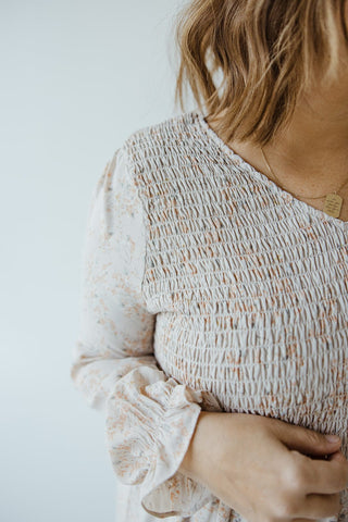 BOHO FLOOR LENGTH FLORAL DRESS IN CHANTERELLE - xL - Love Marlow