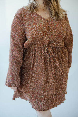 BOHO FLORAL DRESS WITH RUFFLE HEM - Love Marlow