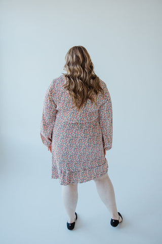 BOHO FLORAL DRESS WITH RUFFLE HEM IN FESTIVE BLOOM - Love Marlow