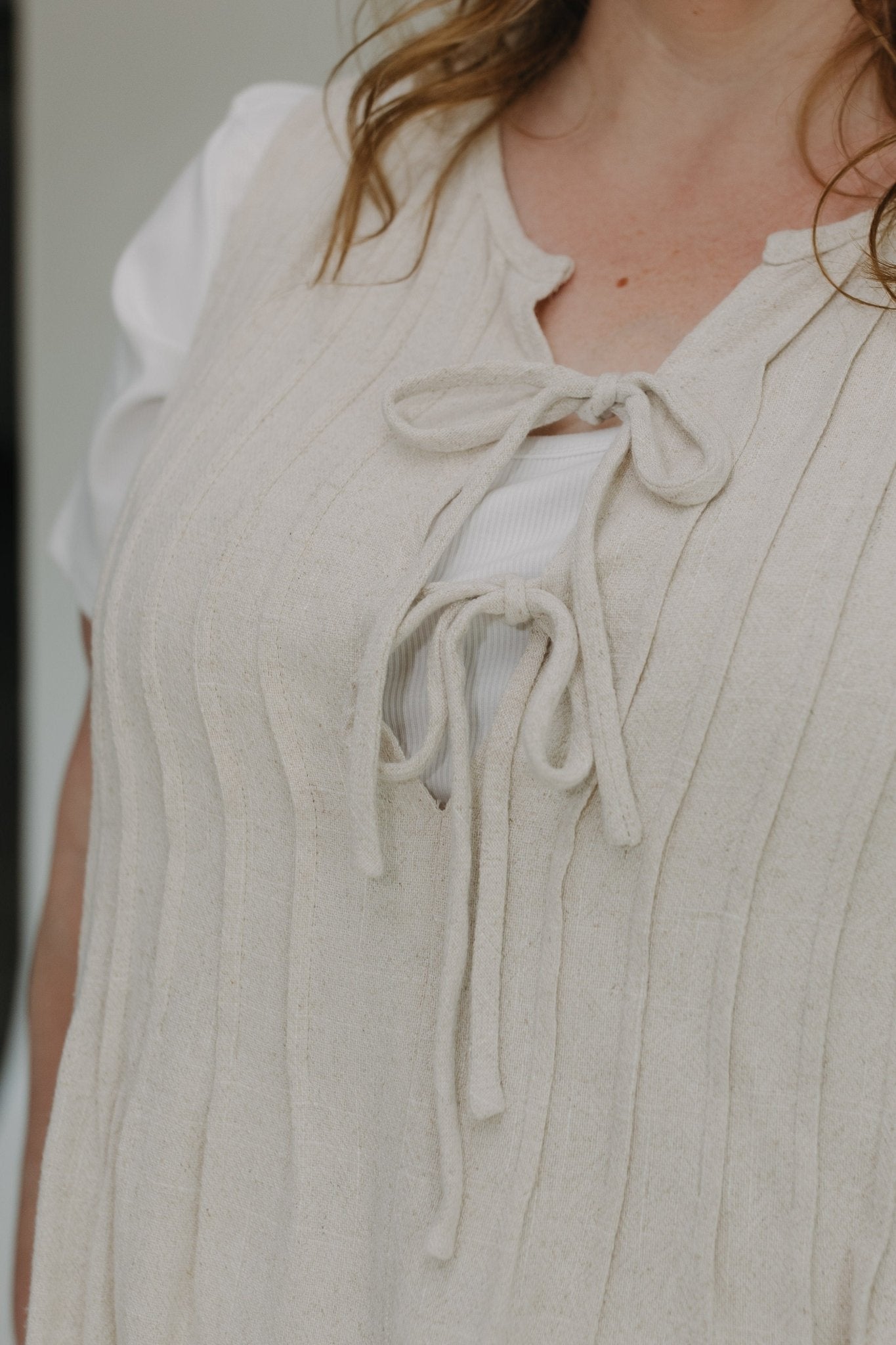 BOHO TIE FRONT PEPLUM BLOUSE - Love Marlow