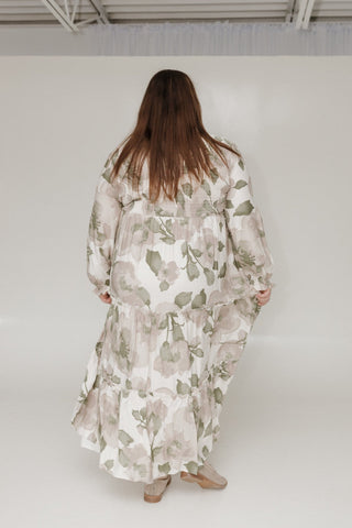 BOLD FLORAL SMOCKED BODICE MAXI DRESS - Love Marlow