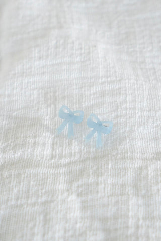 BOW STUDS IN SOMETHING BLUE - Love Marlow