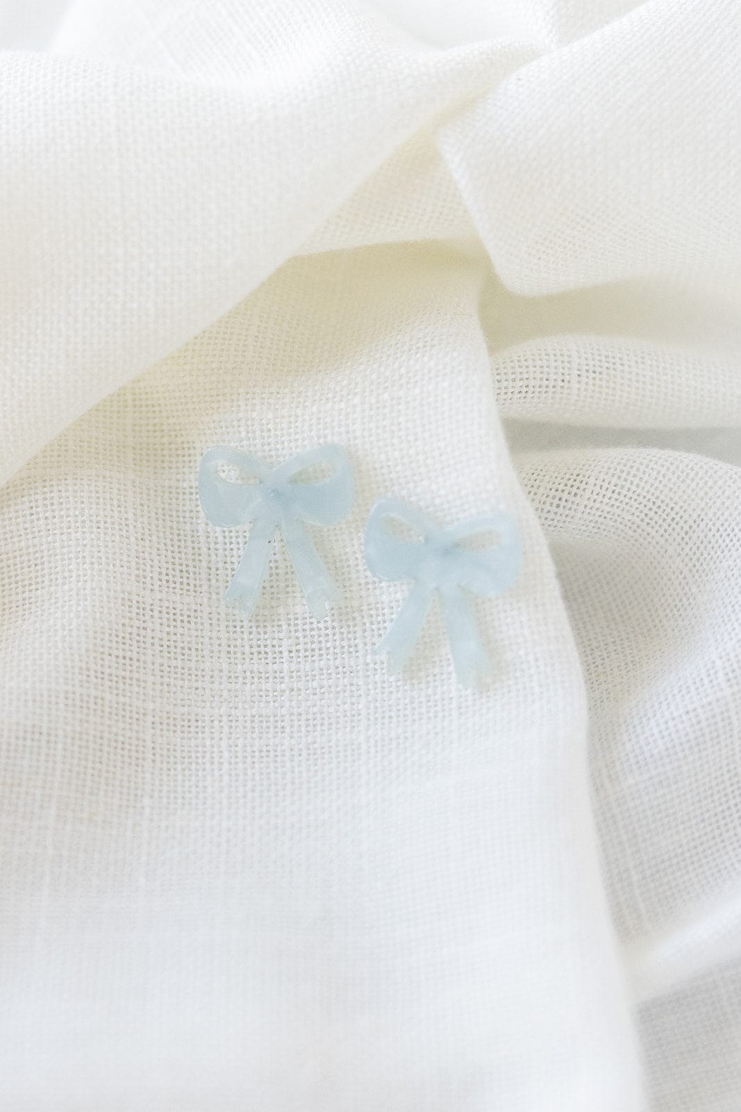 BOW STUDS IN SOMETHING BLUE - Love Marlow
