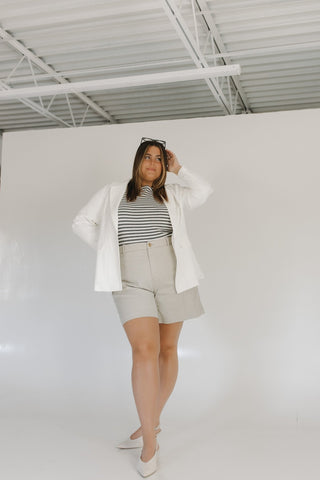 BOYFRIEND BLAZER IN IVORY - Love Marlow