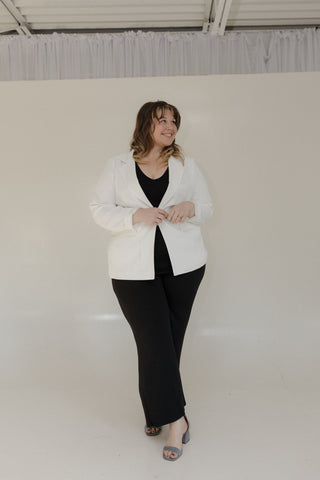 BOYFRIEND BLAZER IN IVORY - Love Marlow