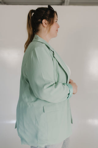 BOYFRIEND BLAZER IN MINT - Love Marlow