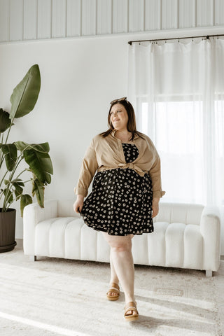 BREEZY BUBBLE SLEEVE KNEE LENGTH DRESS - Love Marlow