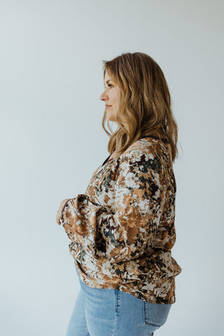 BREEZY FALL PATTERNED BLOUSE - Love Marlow