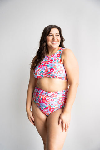 Bright Bloom Twist High - Waist Bikini - Love Marlow