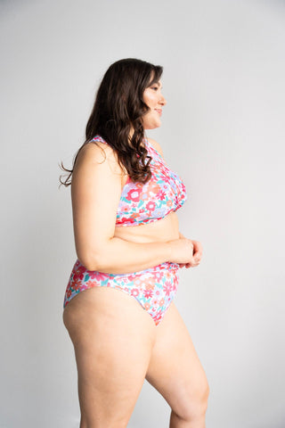 Bright Bloom Twist High - Waist Bikini - Love Marlow