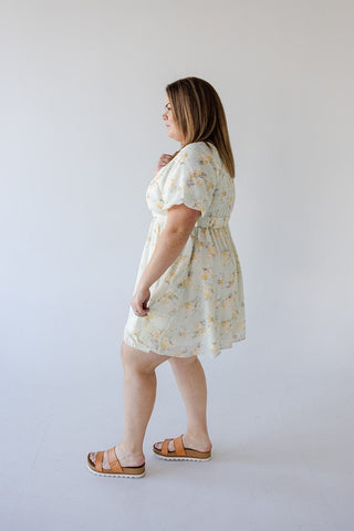 BUBBLE SLEEVE A - LINE DRESS IN SUNRISE YELLOW - Love Marlow